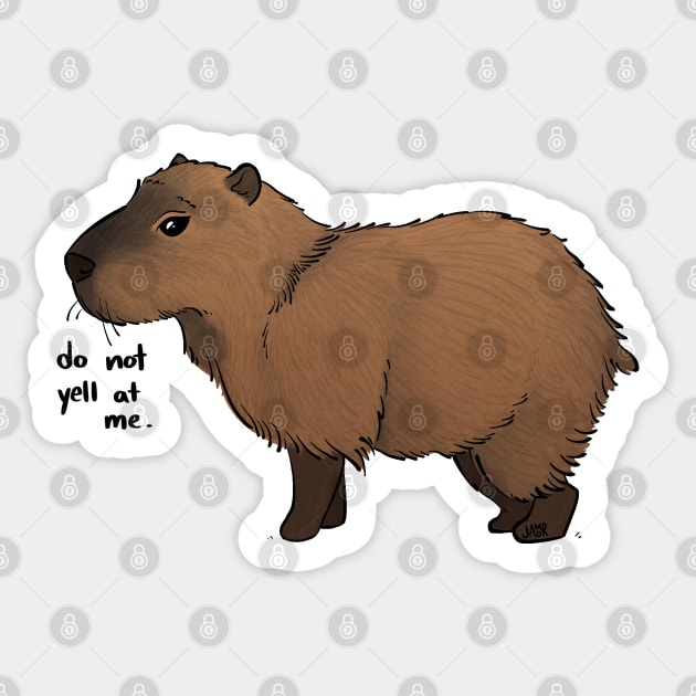 be nice capybara Sticker by jastinamor